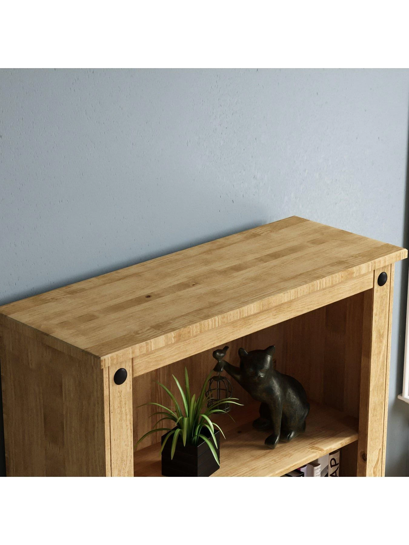 Vida Designs Corona Solid Pine 2 Door Bookcase 7 Vida Designs Corona Solid Pine 2 Door Bookcase - Image 5