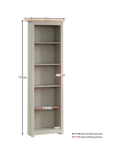 Vida Designs Arlington 5 Tier Bookcase - Grey -Home Comprehensive RWQXJ SQ3 0000000005 GREY SLa