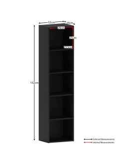Vida Designs Oxford 5 Tier Cube Bookcase 13 Vida Designs Oxford 5 Tier Cube Bookcase -Home Comprehensive T3LJE SQ7 0000000004 BLACK DGy