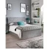 Aspire Chesterfield Fabric Storage Bed -Home Comprehensive T4QAJ SQ1 0000000005 GREY SLa