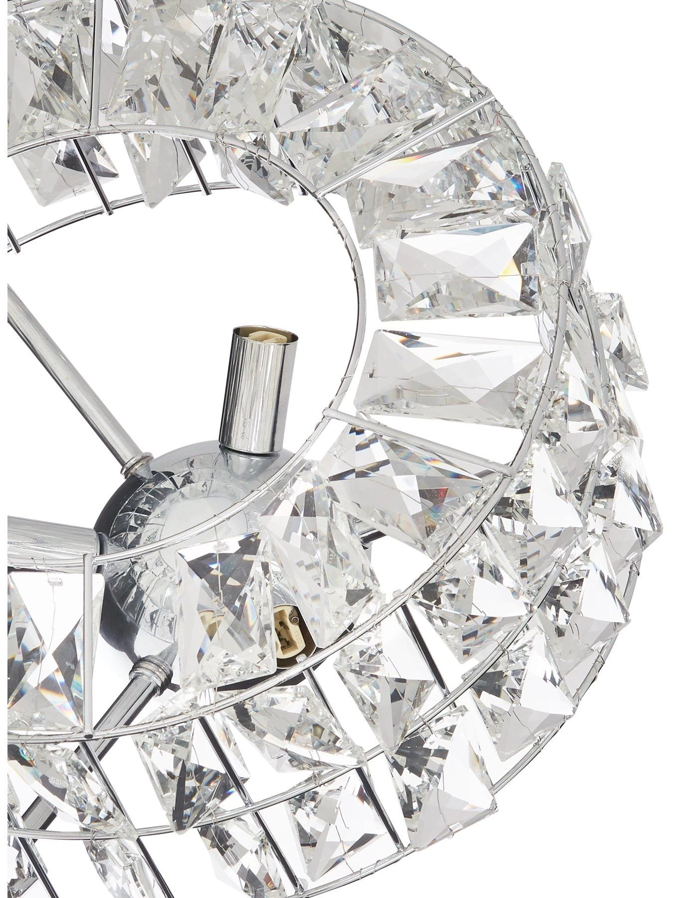 Very Home Rosas Glass Drum Ceiling Pendant 5 Very Home Rosas Glass Drum Ceiling Pendant - Image 3