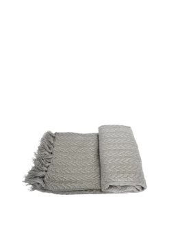 Cascade Home Home Herringbone Throw - Grey