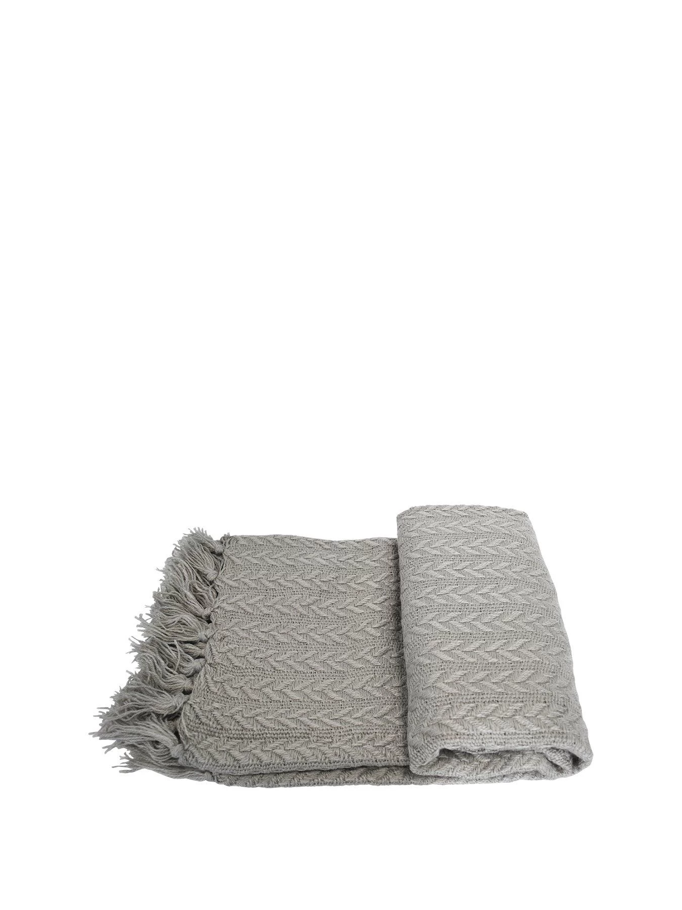 Cascade Home Home Herringbone Throw - Grey 3 Cascade Home Home Herringbone Throw - Grey