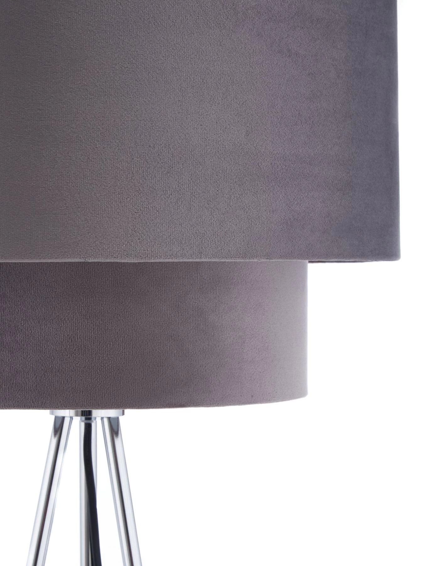 Very Home Tia Two Tiered Floor Lamp - Grey/Silver 6 Very Home Tia Two Tiered Floor Lamp - Grey/Silver - Image 4
