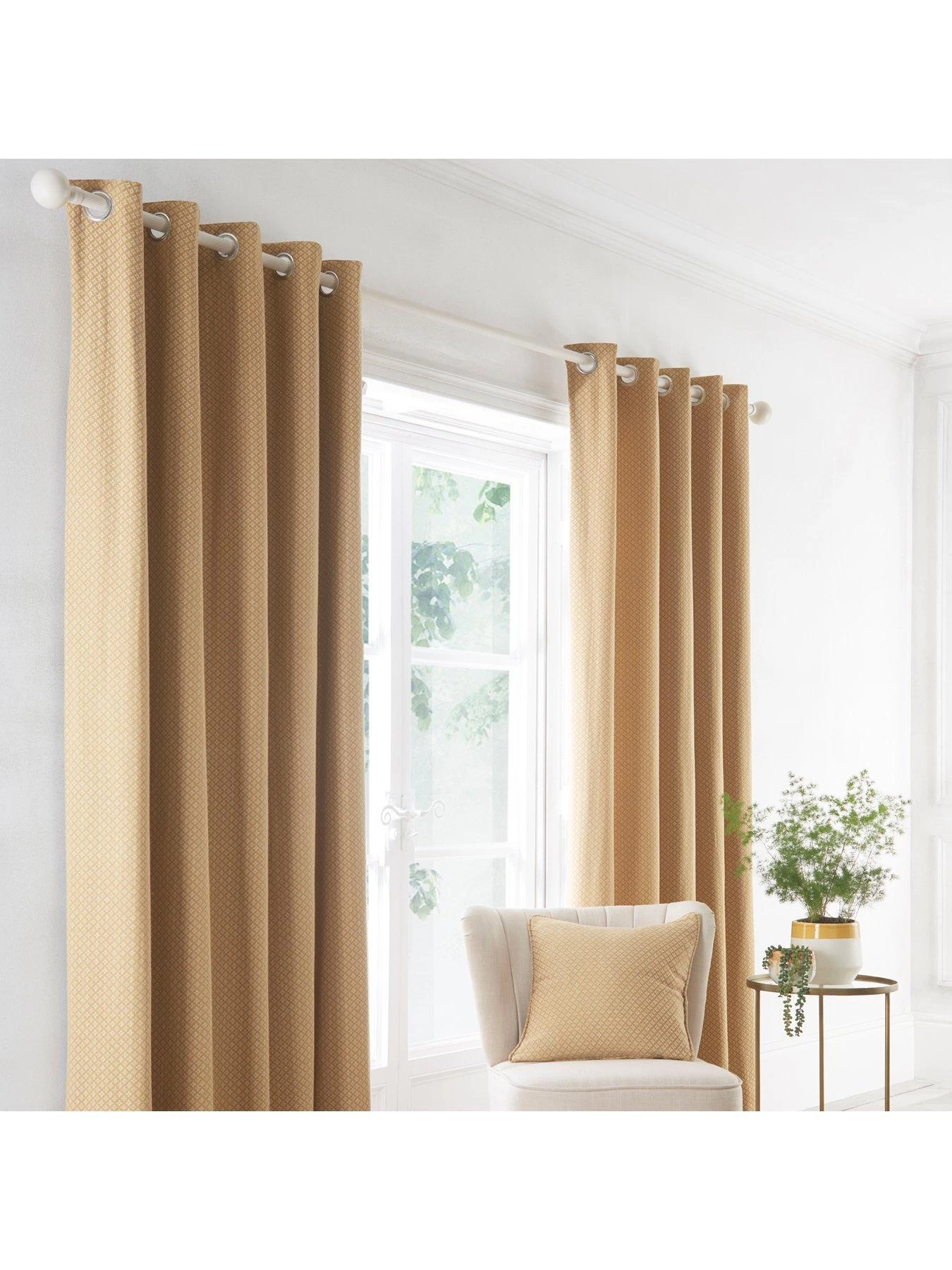 Dreams & Drapes Indiana Eyelet Lined Curtains 3 Dreams & Drapes Indiana Eyelet Lined Curtains