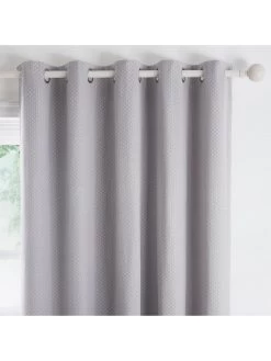 Dreams & Drapes Indiana Eyelet Lined Curtains 8 Dreams & Drapes Indiana Eyelet Lined Curtains -Home Comprehensive TLMCG SQ3 0000000035 SILVER SLd1