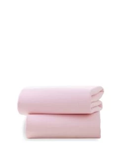 Clair De Lune Pack Of 2 Fitted Pram/Crib Sheets - Pink -Home Comprehensive TMKVJ SQ3 0000000063 PINK SLa