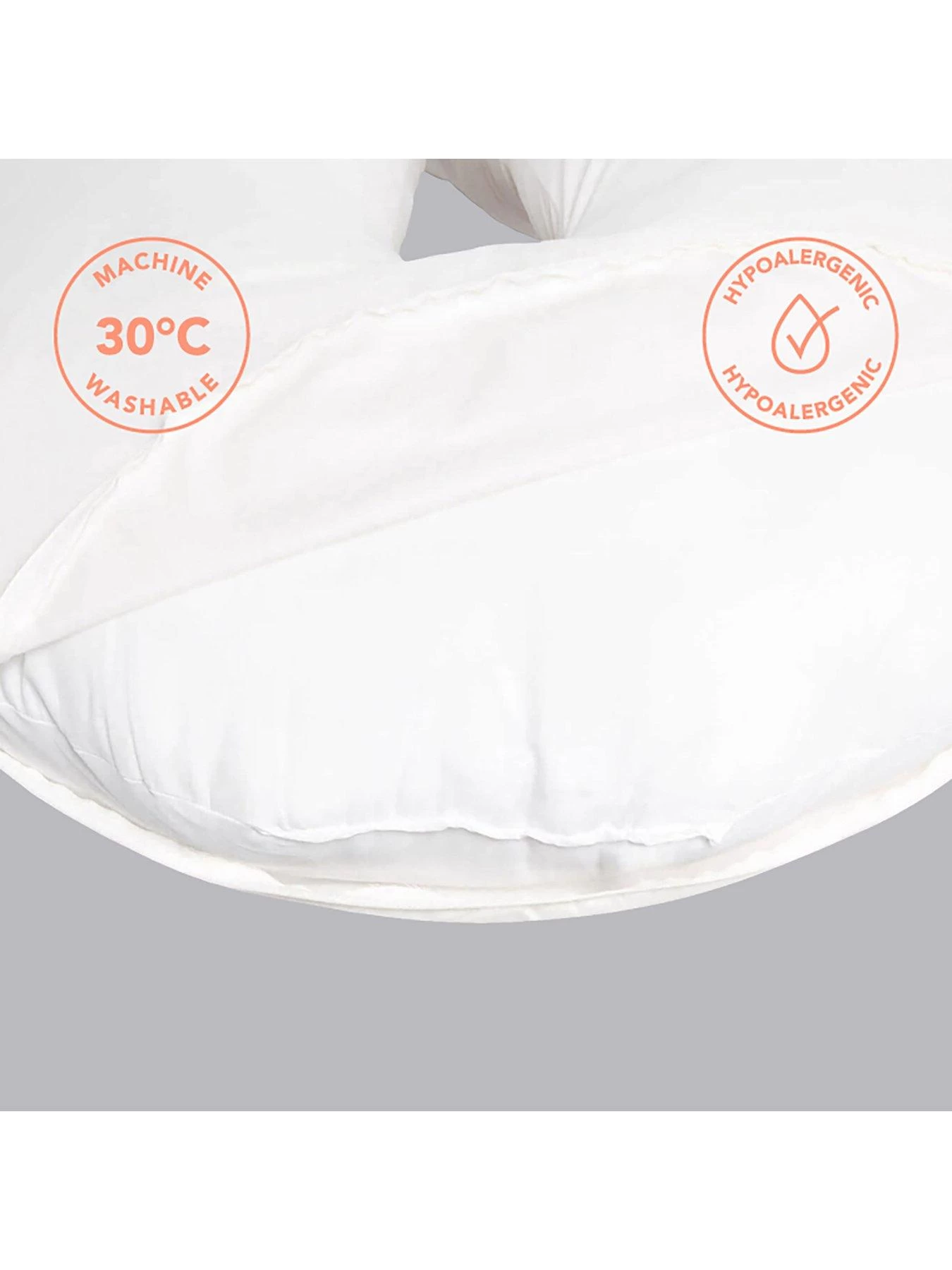 Kally Sleep U-shaped Pregnancy Pillow - White 7 Kally Sleep U-shaped Pregnancy Pillow - White - Image 5