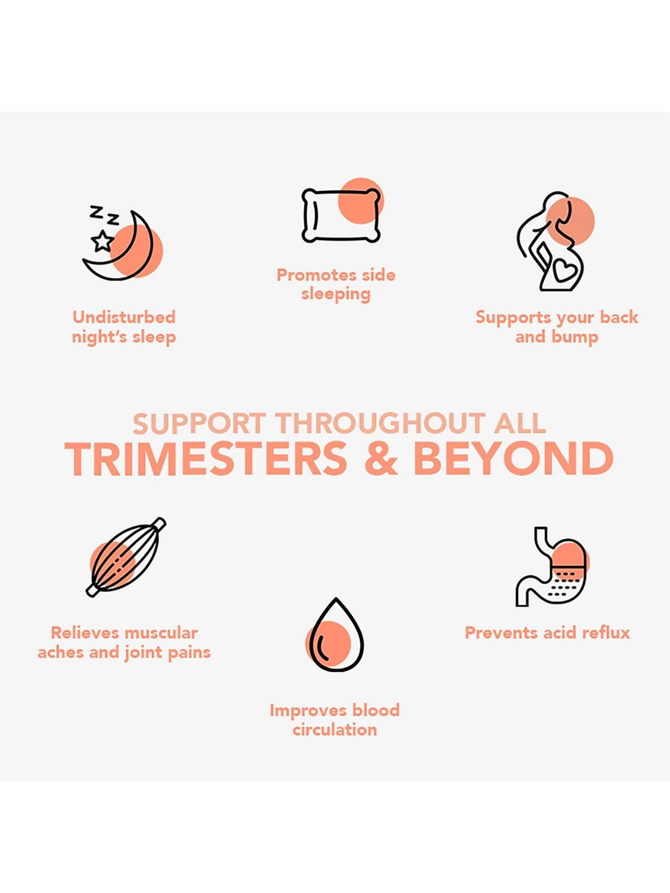 Kally Sleep U-shaped Pregnancy Pillow - White 9 Kally Sleep U-shaped Pregnancy Pillow - White - Image 7