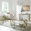 Very Home Christie Glass Top Coffee Table - Brass