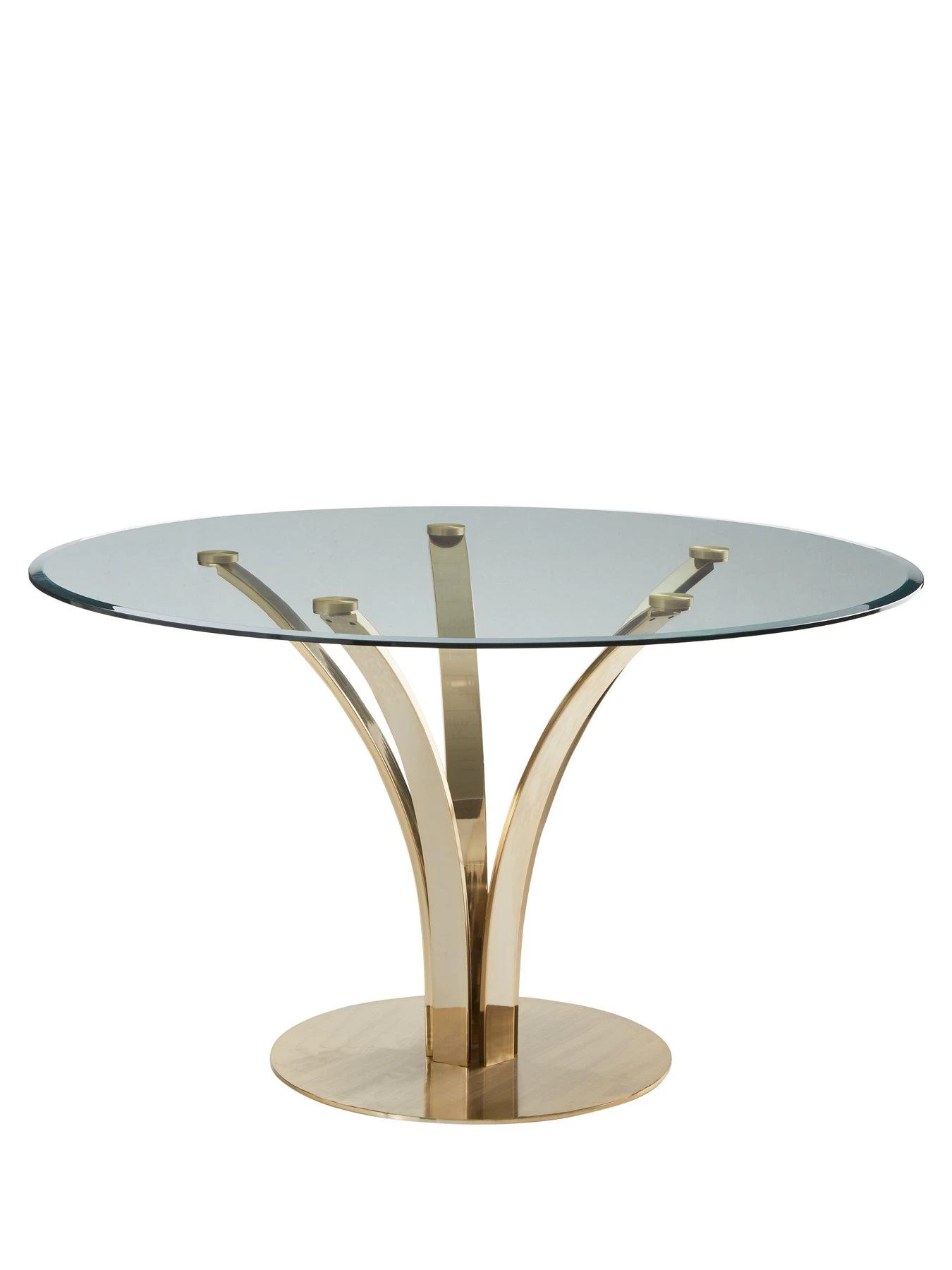 Very Home Alanna 130 Cm Glass Top Round Dining Table + 6 Chairs - Pink 6 Very Home Alanna 130 Cm Glass Top Round Dining Table + 6 Chairs - Pink - Image 4