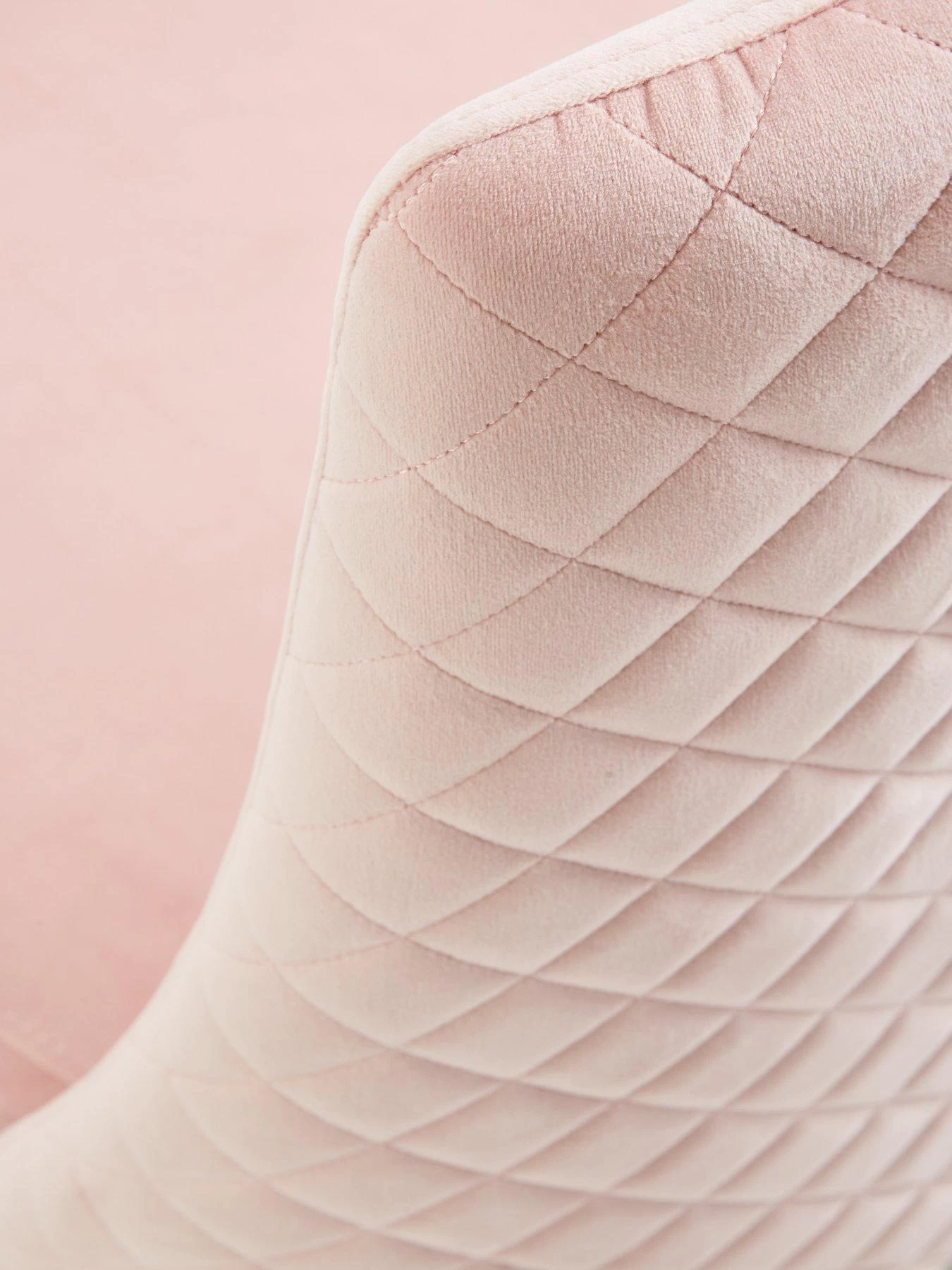 Very Home Alanna 130 Cm Glass Top Round Dining Table + 6 Chairs - Pink 7 Very Home Alanna 130 Cm Glass Top Round Dining Table + 6 Chairs - Pink - Image 5