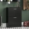 Vida Designs Bree 2 Drawer Shoe Cabinet 1 Vida Designs Bree 2 Drawer Shoe Cabinet -Home Comprehensive TRQYN SQ1 0000000004 BLACK RSr