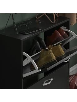 Vida Designs Bree 2 Drawer Shoe Cabinet -Home Comprehensive TRQYN SQ5 0000000004 BLACK SLd2