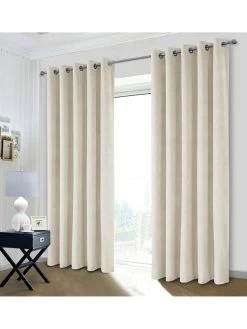 Very Home Valentina Embossed Velour Blackout Eyelet Curtains