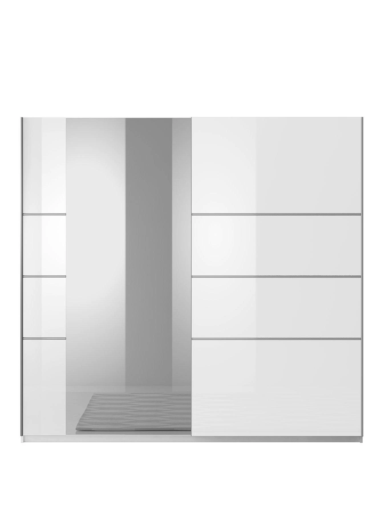 Very Home Beta 2 Door Gloss Sliding Mirrored Wardrobe - FSC® Certified 4 Very Home Beta 2 Door Gloss Sliding Mirrored Wardrobe - FSC® Certified - Image 2