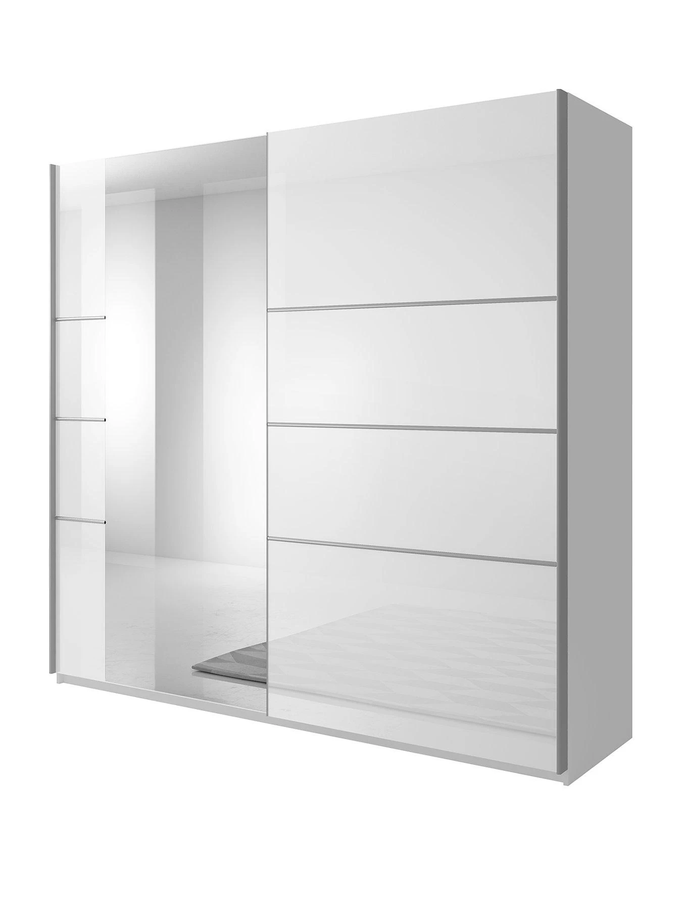 Very Home Beta 2 Door Gloss Sliding Mirrored Wardrobe - FSC® Certified 5 Very Home Beta 2 Door Gloss Sliding Mirrored Wardrobe - FSC® Certified - Image 3
