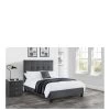 Julian Bowen Sorrento High Headboard Bed - Slate Linen