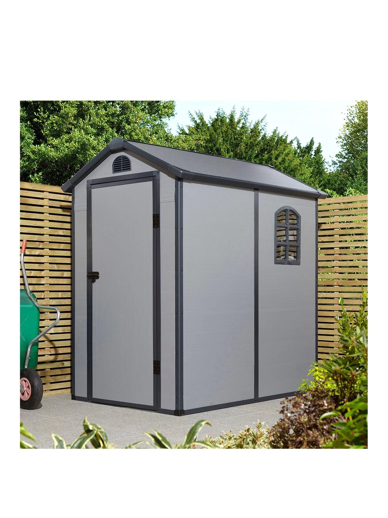 Rowlinson Airevale 4 X 6ft Apex Plastic Shed - Light Grey 3 Rowlinson Airevale 4 X 6ft Apex Plastic Shed - Light Grey