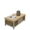 LPD Furniture Cotswold 2 Drawer, 2 Basket Coffee Table - Grey -Home Comprehensive TWFPA SQ1 0000000005 GREY SLf