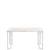 Julian Bowen Positano 150 Cm Marble And Chrome Dining Table -Home Comprehensive TWM7F SQ1 0000008455 WHITE MARBLE SLf