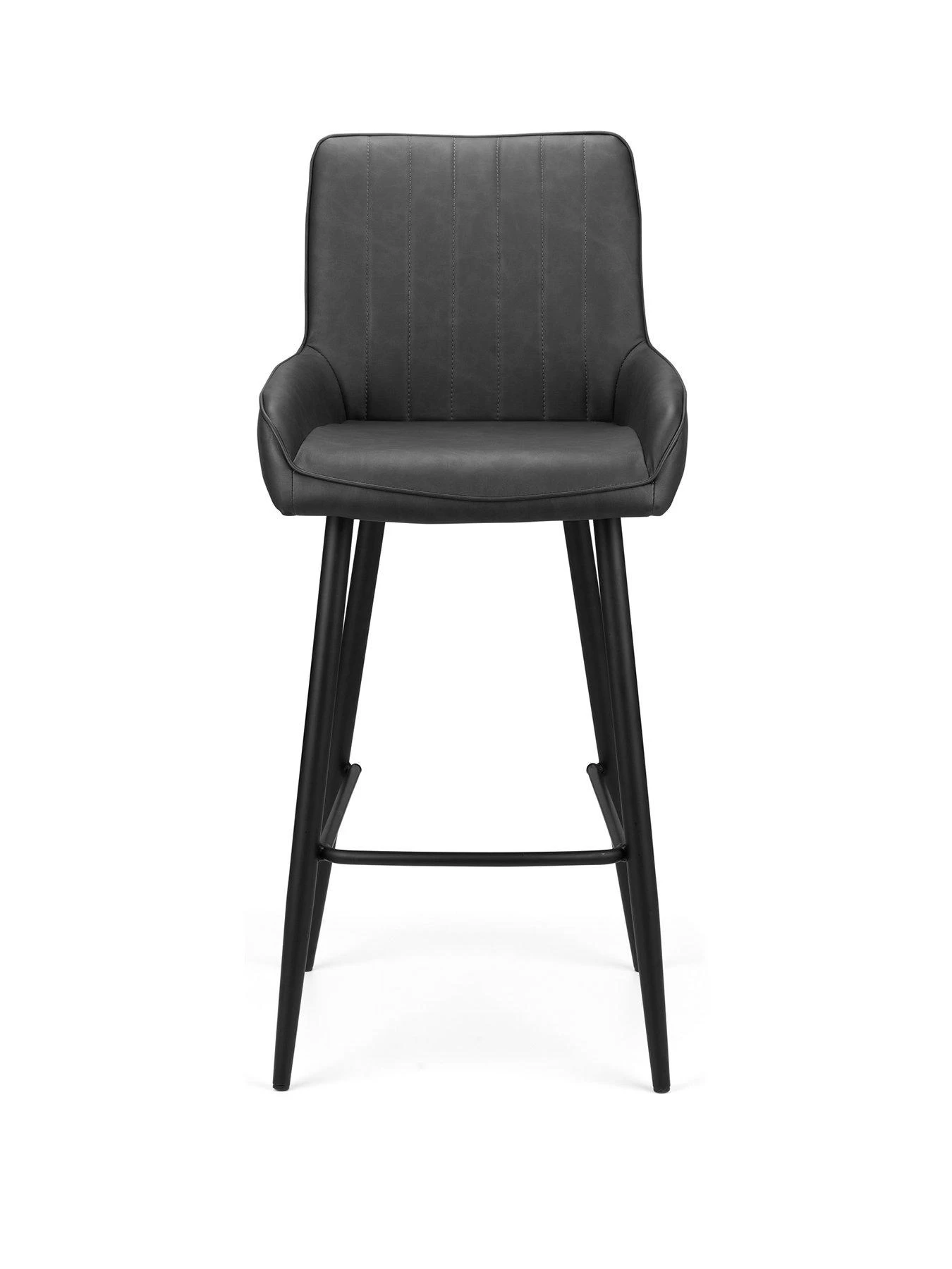 Julian Bowen Soho Faux Leather Barstool - Black 5 Julian Bowen Soho Faux Leather Barstool - Black - Image 3