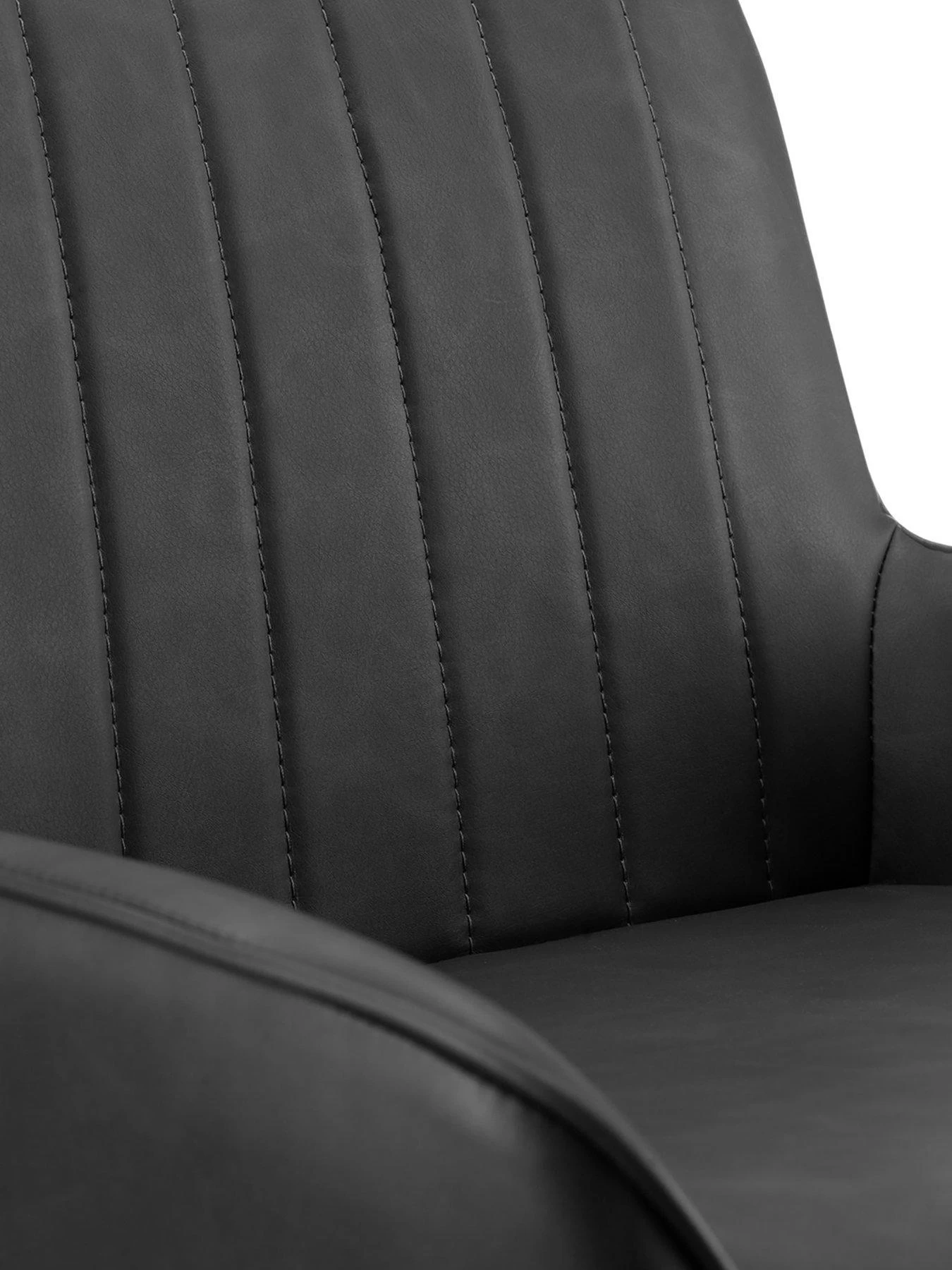 Julian Bowen Soho Faux Leather Barstool - Black 6 Julian Bowen Soho Faux Leather Barstool - Black - Image 4