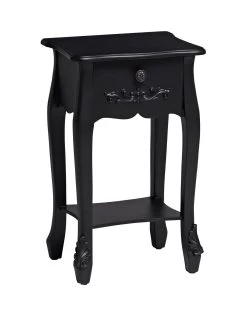 LPD Furniture Antoinette 1 Drawer Nightstand 7 LPD Furniture Antoinette 1 Drawer Nightstand -Home Comprehensive TWMQX SQ3 0000000004 BLACK SLa