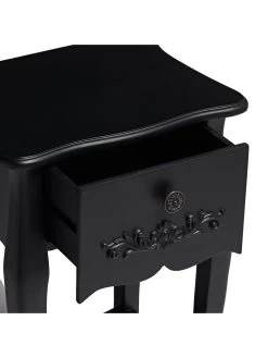 LPD Furniture Antoinette 1 Drawer Nightstand 8 LPD Furniture Antoinette 1 Drawer Nightstand -Home Comprehensive TWMQX SQ4 0000000004 BLACK SLd