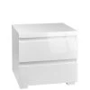 LPD Furniture Puro 2 Drawer Bedside -Home Comprehensive TWMWH SQ1 0000000013 WHITE SLf