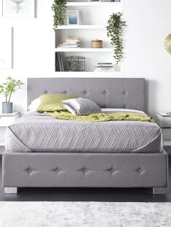 Aspire Linen Side Opening Ottoman Bed 11 Aspire Linen Side Opening Ottoman Bed -Home Comprehensive U4A7X SQ3 0000016413 GREY LINEN SLd