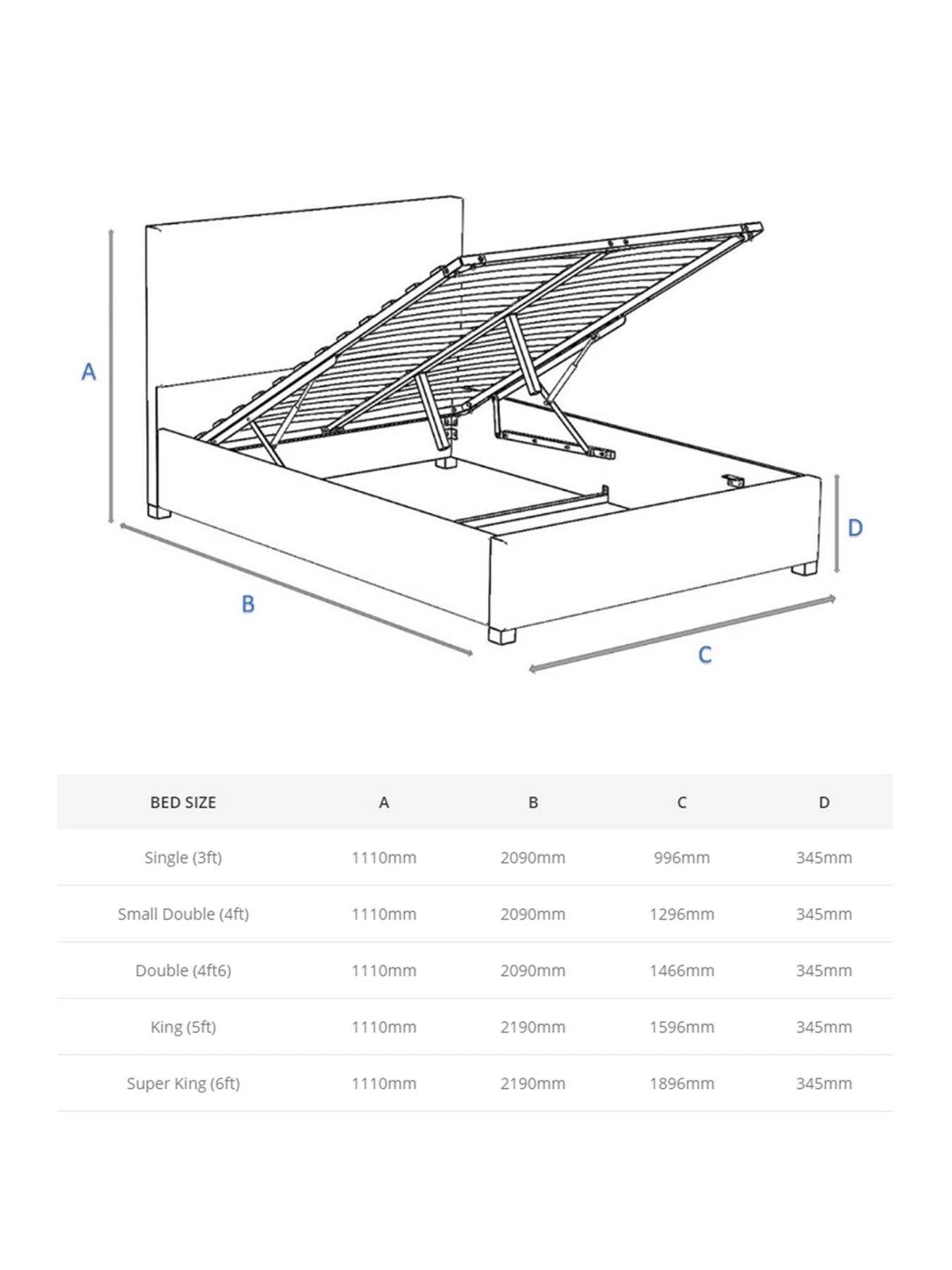 Aspire Cain Ottoman Storage Bed Frame 9 Aspire Cain Ottoman Storage Bed Frame - Image 7
