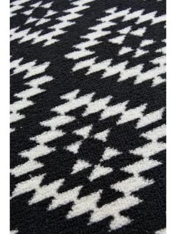 Aztec Black Diamond Runner & Doormat Set -Home Comprehensive U9KTU SQ5 0000000004 BLACK SLd2