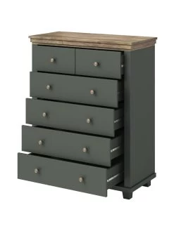 Very Home Evora 4 + 2 Drawer Chest -Home Comprehensive U9PAF SQ4 0000016619 GREEN OAK SLd