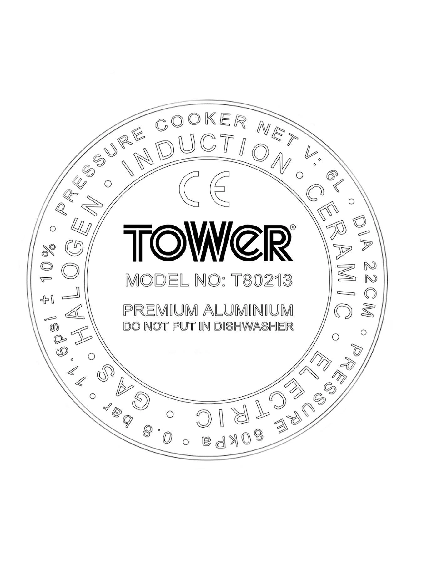 Tower 6l Hi Dome Aluminium Pressure Cooker 4 Tower 6l Hi Dome Aluminium Pressure Cooker - Image 2