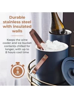 Tower Cavaletto 3 Piece Bar Set -Home Comprehensive UCJ3N SQ3 0000000020 BLUE SLd1