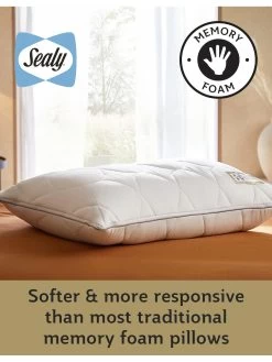 Sealy Dual Comfort Memory Foam Pillow - White 10 Sealy Dual Comfort Memory Foam Pillow - White -Home Comprehensive UDEQF SQ4 0000000013 WHITE SLd1