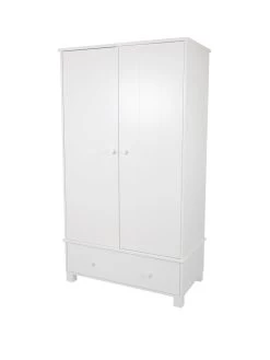 Great Little Trading Co. Lulworth 2 Door, 1 Drawer Kids Wardrobe - White