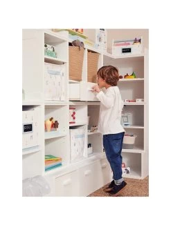 Great Little Trading Co. Alba Storage Set With Drawer -Home Comprehensive UDGPP SQ3 0000000013 WHITE SLa