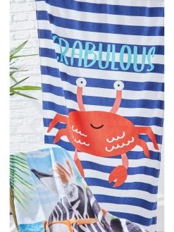 Catherine Lansfield Crabulous Beach Towel -Home Comprehensive UHQG9 SQ4 0000000063 PINK SLd2