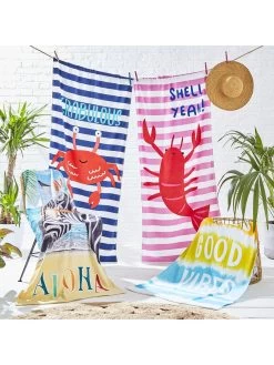 Catherine Lansfield High Tides Beach Towel 12 Catherine Lansfield High Tides Beach Towel -Home Comprehensive UHQGD SQ5 0000000020 BLUE SLd3
