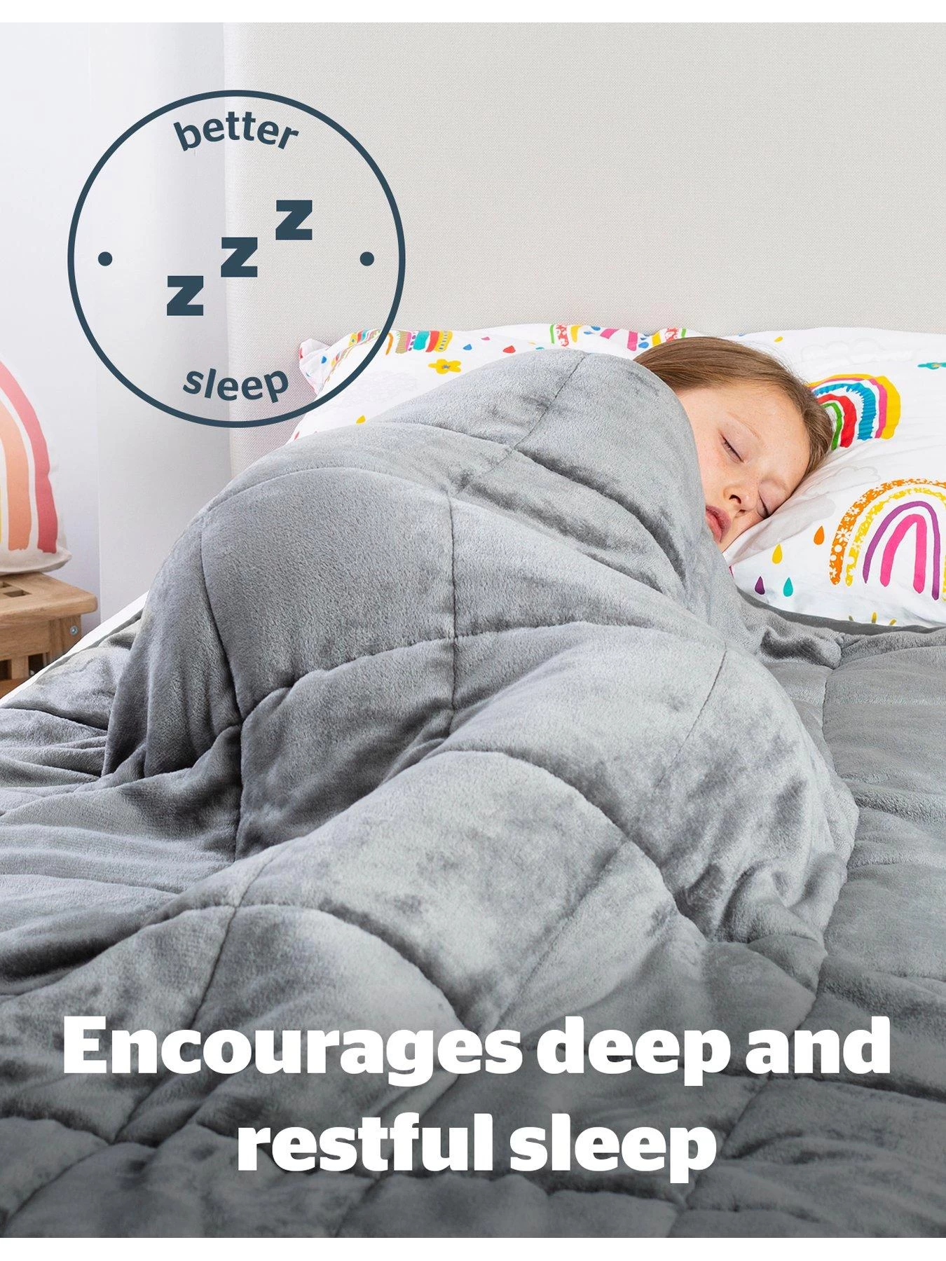 Silentnight Wellbeing Weighted Blanket 3kg - Grey 6 Silentnight Wellbeing Weighted Blanket 3kg - Grey - Image 4