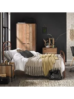 LPD Furniture Hoxton Bedside Cabinet 7 LPD Furniture Hoxton Bedside Cabinet -Home Comprehensive UM3AD SQ4 0000004181 OAK BLACK SLd