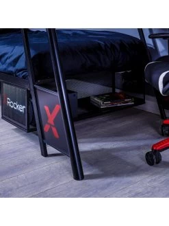 X Rocker Armada Dual Bunk Bed With Gaming Desk -Home Comprehensive UNNVC SQ5 0000000004 BLACK SLd2