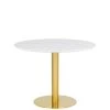 Julian Bowen Palermo 100 CmĀ Round Pedestal DiningĀ Table - White Marble/Gold 1 Julian Bowen Palermo 100 CmĀ Round Pedestal DiningĀ Table - White Marble/Gold -Home Comprehensive UPPUD SQ1 0000000013 WHITE SLf