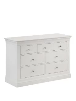 Julian Bowen Clermont Ready Assembled 4 + 3 Drawer Chest 8 Julian Bowen Clermont Ready Assembled 4 + 3 Drawer Chest -Home Comprehensive UPXUH SQ3 0000000013 WHITE SLa