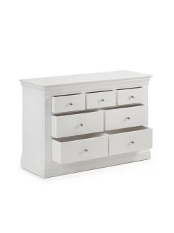 Julian Bowen Clermont Ready Assembled 4 + 3 Drawer Chest 9 Julian Bowen Clermont Ready Assembled 4 + 3 Drawer Chest -Home Comprehensive UPXUH SQ4 0000000013 WHITE SLd