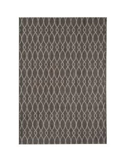 Very Home Weaving Geo Grey Indoor/Outdoor Flatweave Rug 