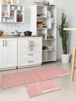 Home Runner And Door Mat Set -Home Comprehensive UQTBX SQ2 0000000063 PINK RSr