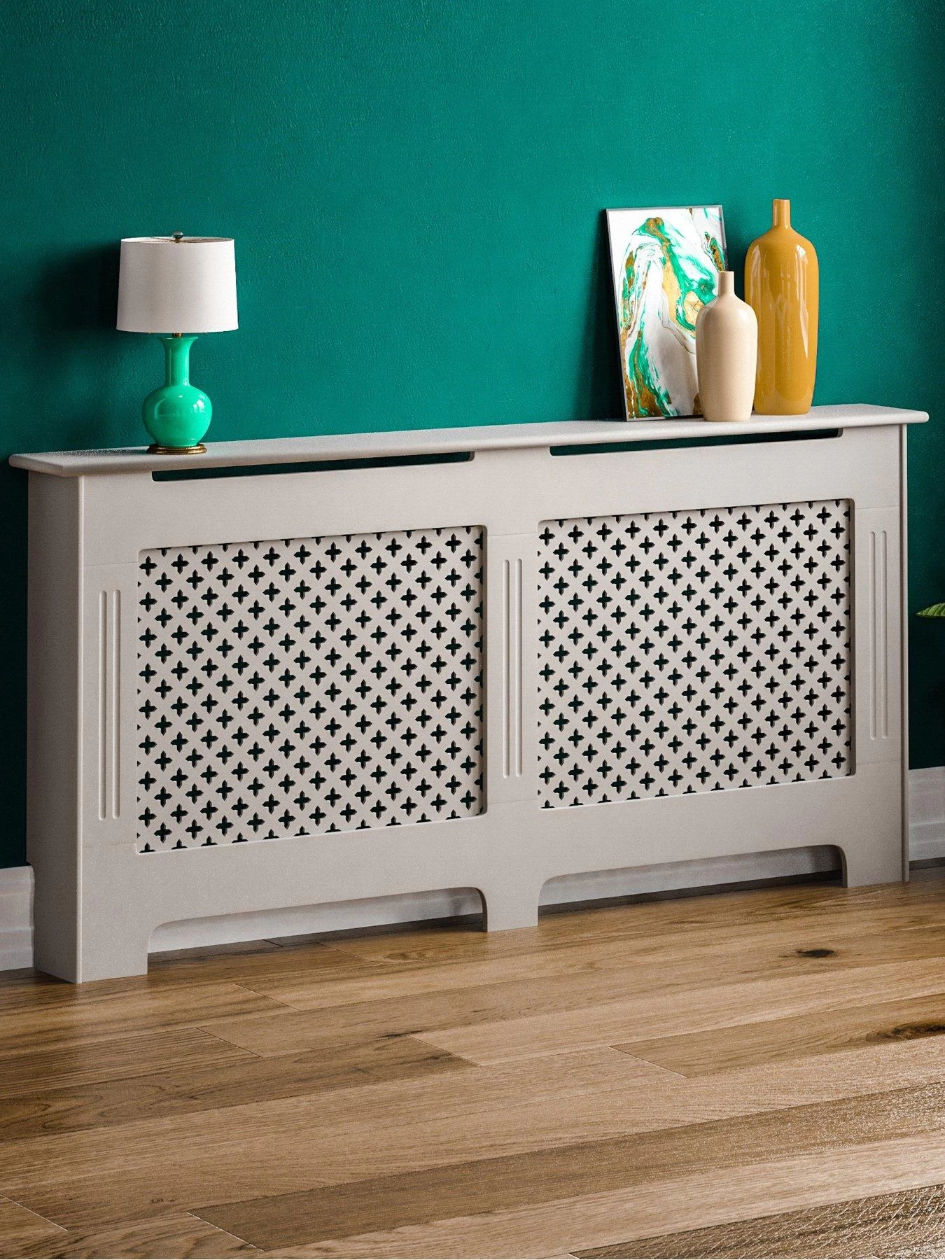 Vida Designs Oxford Extra Large Radiator Cover - Grey 3 Vida Designs Oxford Extra Large Radiator Cover - Grey